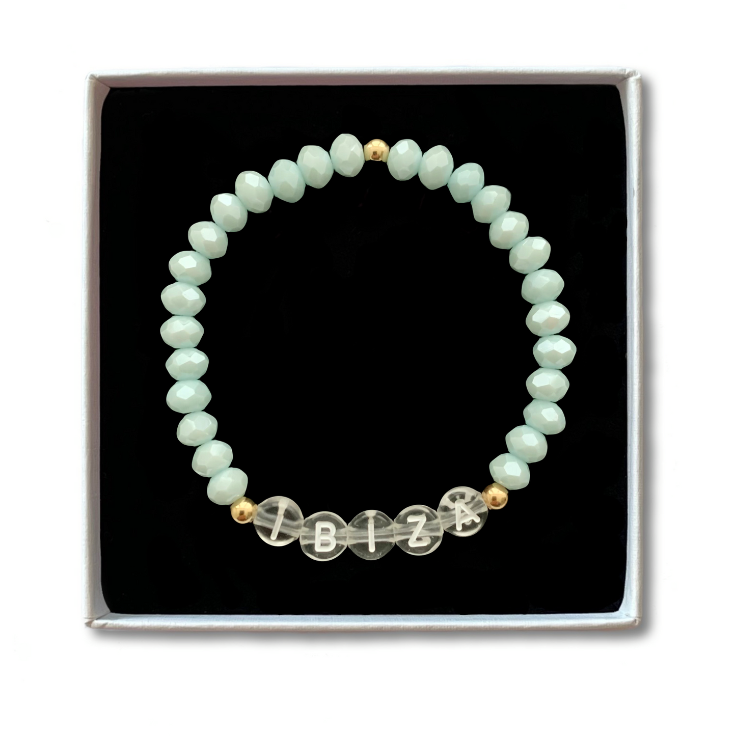 Glasperlen Armband - türkis
