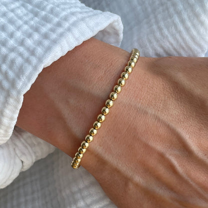 Goldenes Perlenarmband aus 14K gold filled Perlen